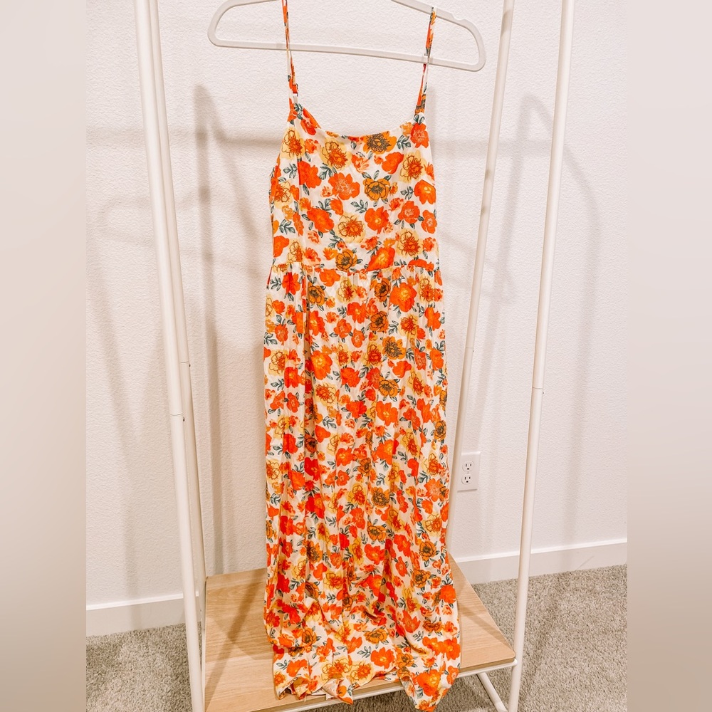 Floral Print Maxi Dress // Size Small